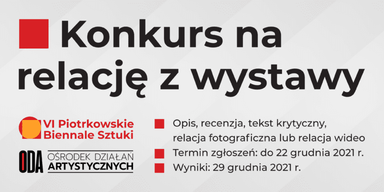 konkurs na relację z wystawy